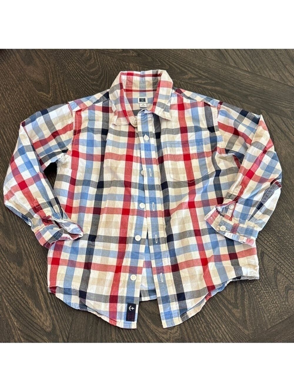 Janie and Jack Multicolor Plaid Button Down Shirt